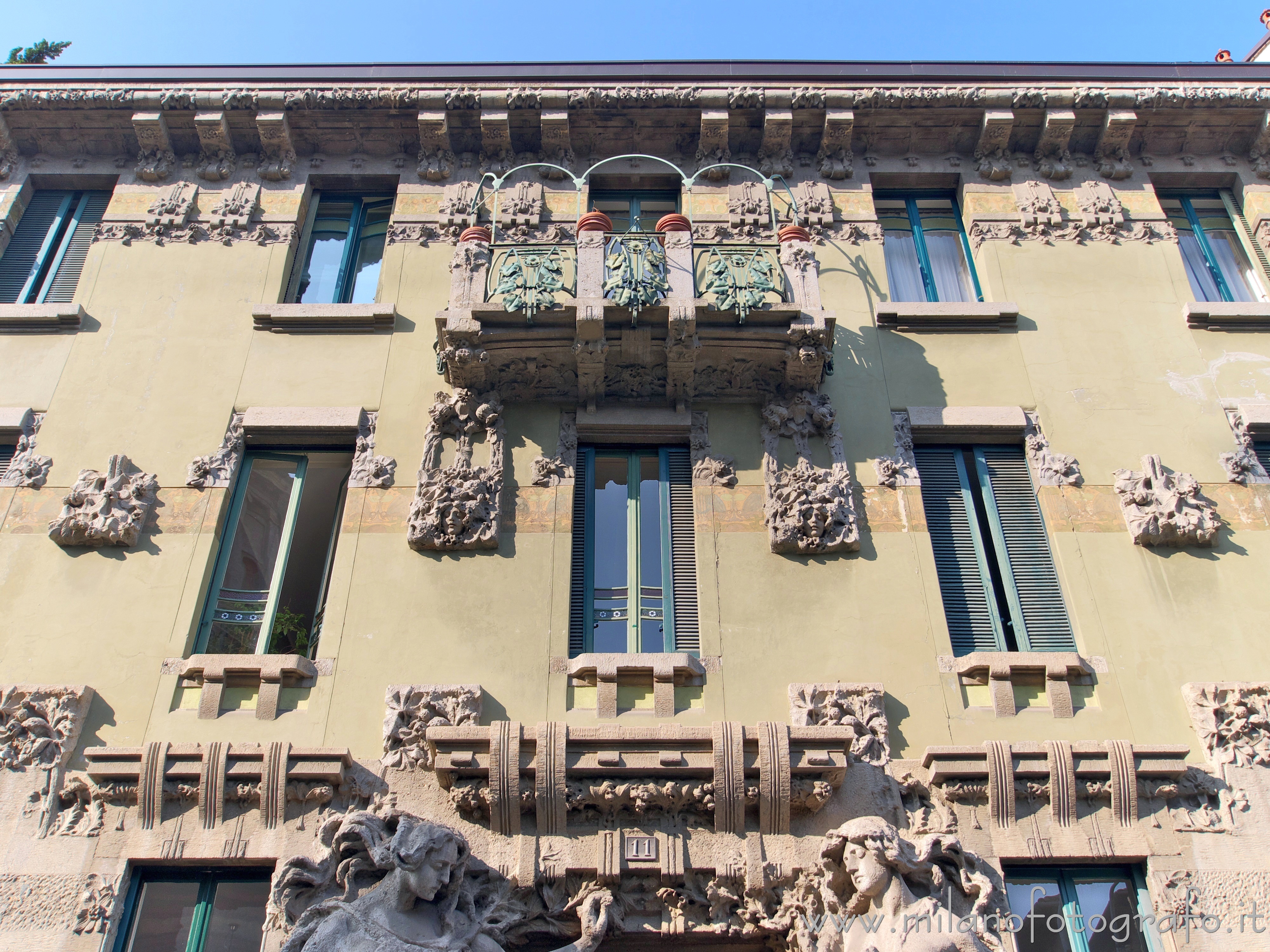 Milan (Italy) - Facade of House Campanini